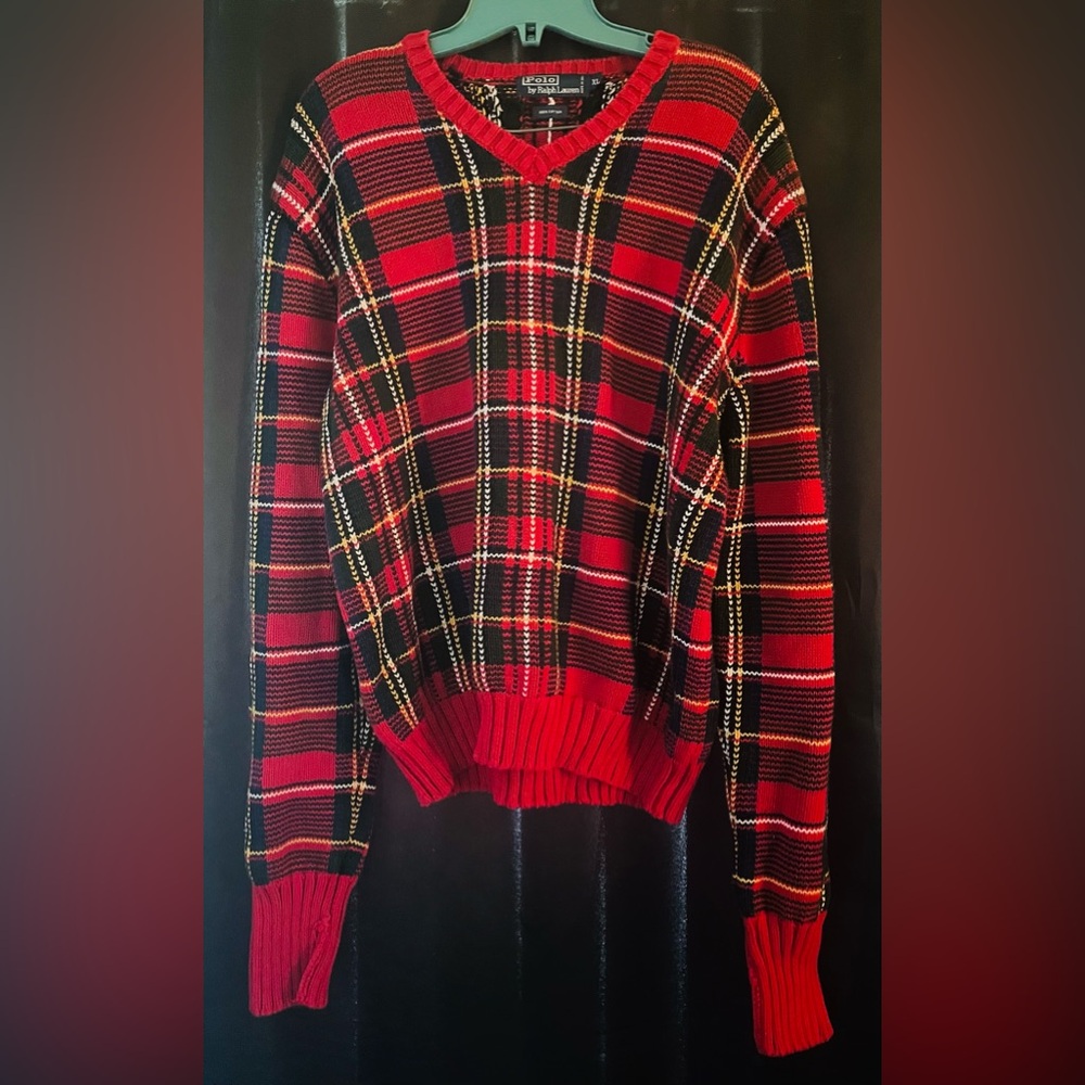 NEVER WORN!! POLO BY RALPH LAUREN XL MENS HOLIDAY SWEATER!! 100% Cotton